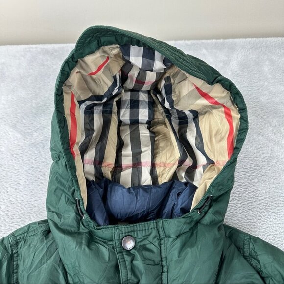 Burberry Children Green Puffer Jacket Nova Check Size 12Y - Picture 7 of 16